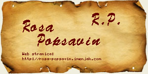 Rosa Popsavin vizit kartica